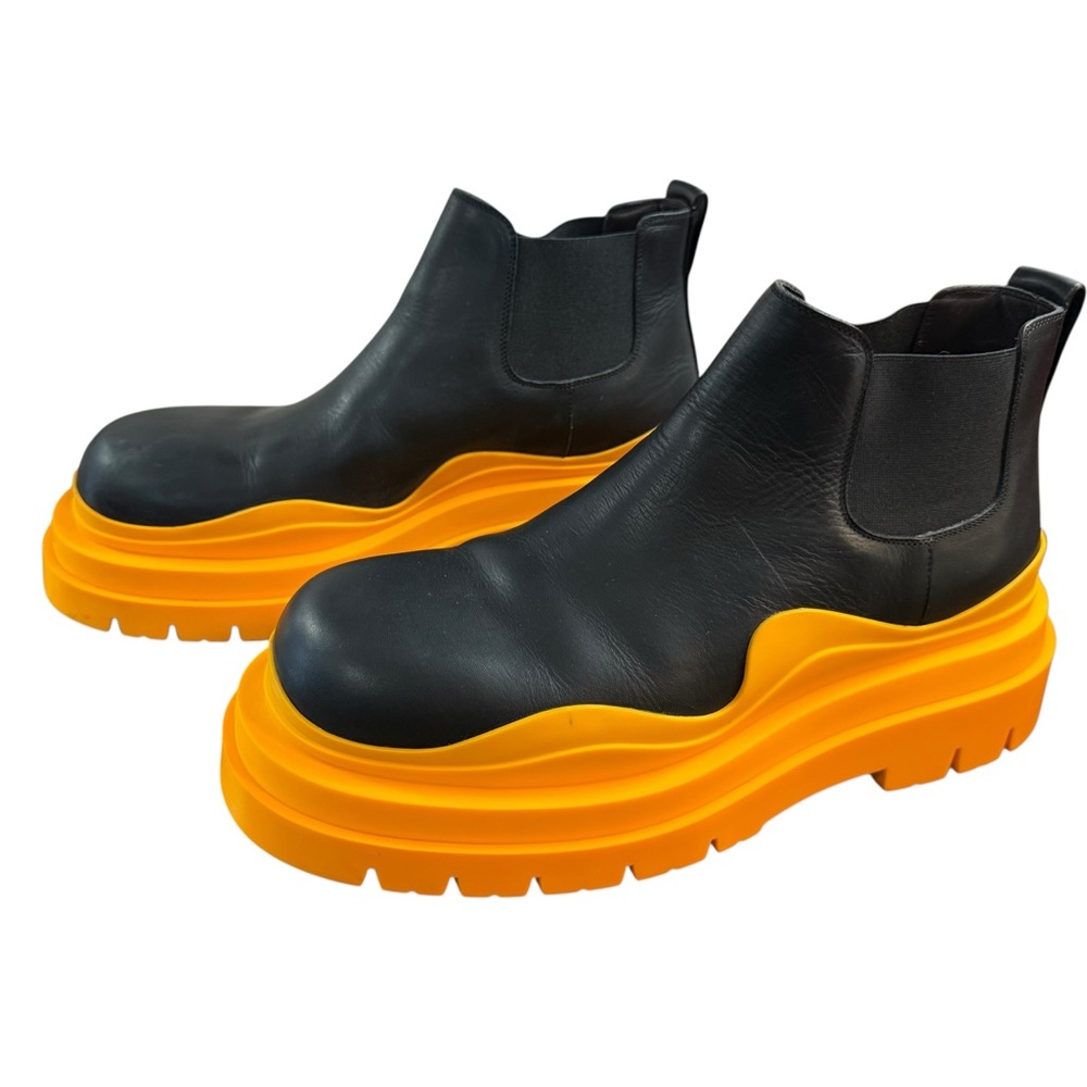 Bottega Veneta Tire Ankle Boot ORANGE SIZE 13